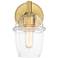 Summer Jazz 5.5 in. 1-Light Brushed Gold Wall Sconce Light