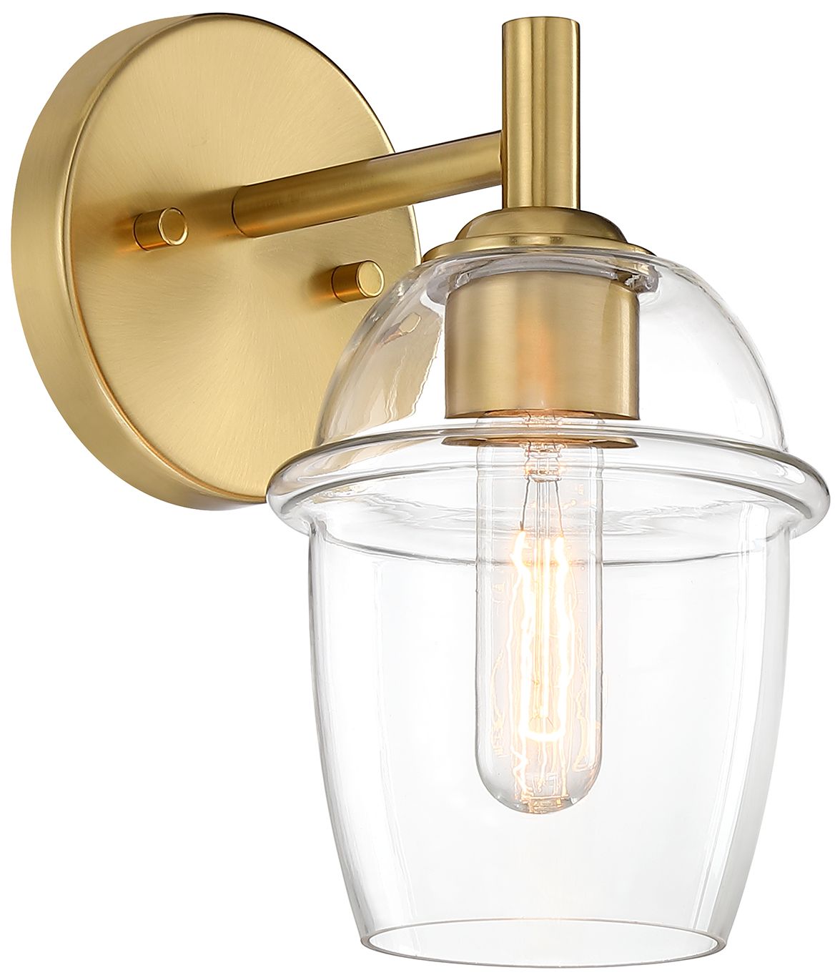 Image 3 Summer Jazz 5.5 in. 1-Light Brushed Gold Wall Sconce Light more views