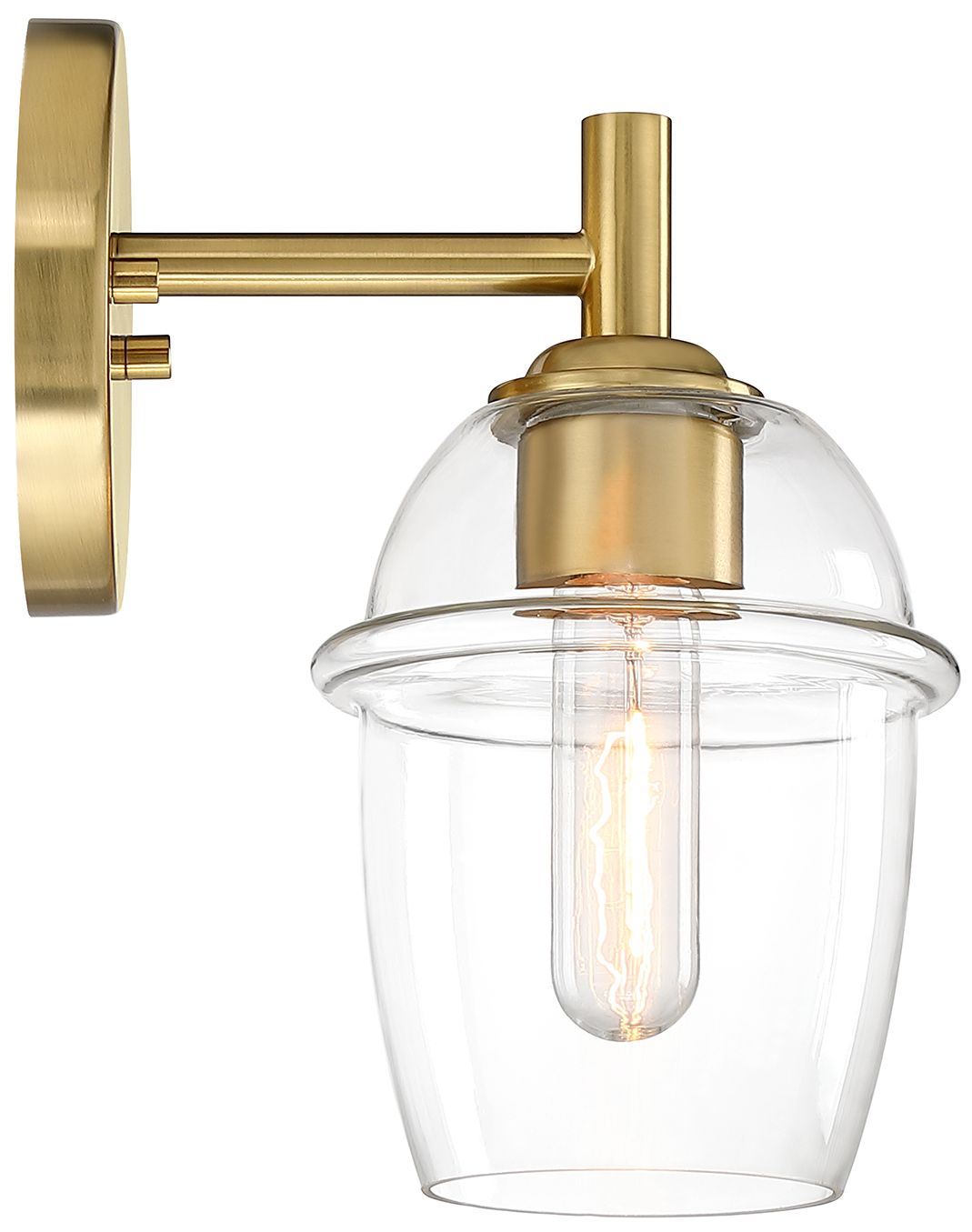 Image 4 Summer Jazz 5.5 in. 1-Light Brushed Gold Wall Sconce Light more views