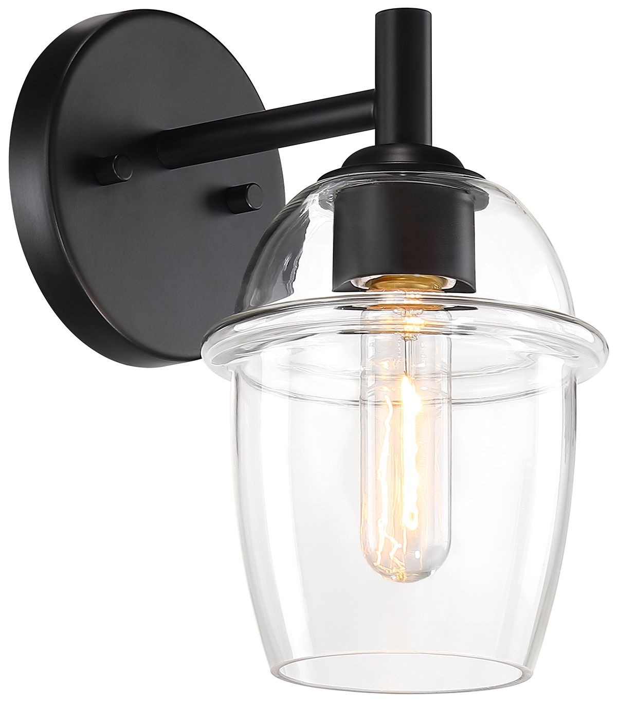 Image 3 Summer Jazz 5.5 in. 1-Light Matte Black Wall Sconce Light more views