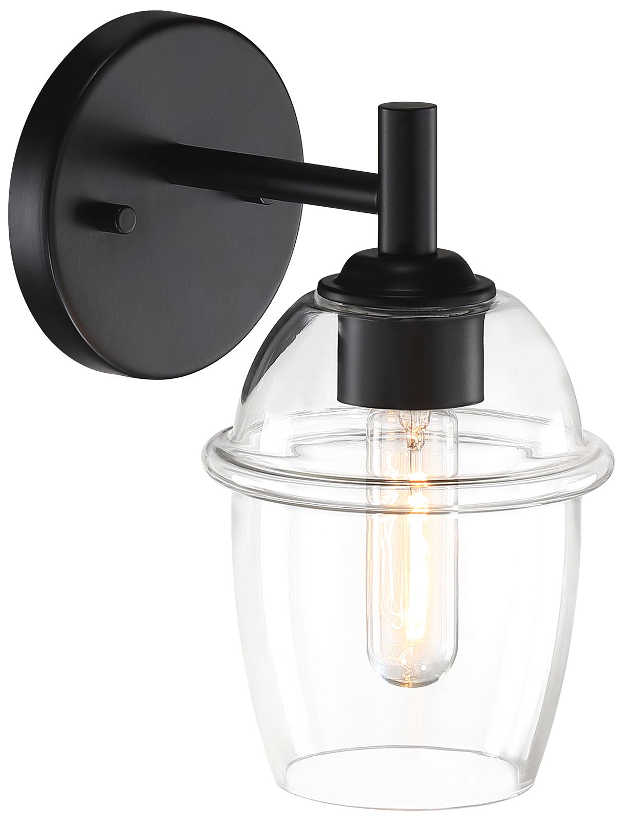 Image 4 Summer Jazz 5.5 in. 1-Light Matte Black Wall Sconce Light more views