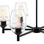 4_Summer Jazz 6-Light Matte Black Transitional Shaded Chandelier more views