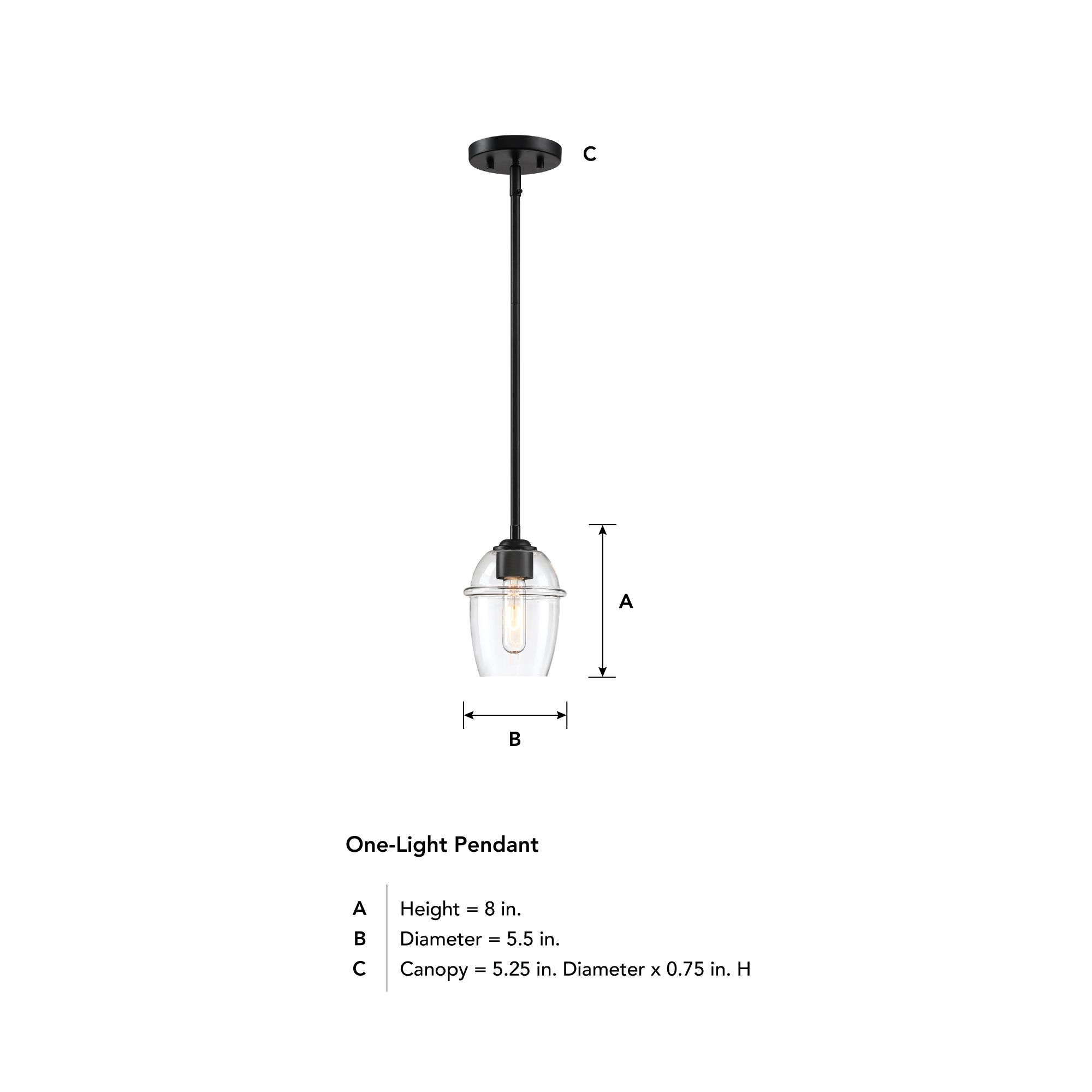 Image 6 Summer Jazz 60 Watt 1-Light Matte Black Transitional Pendant Light more views