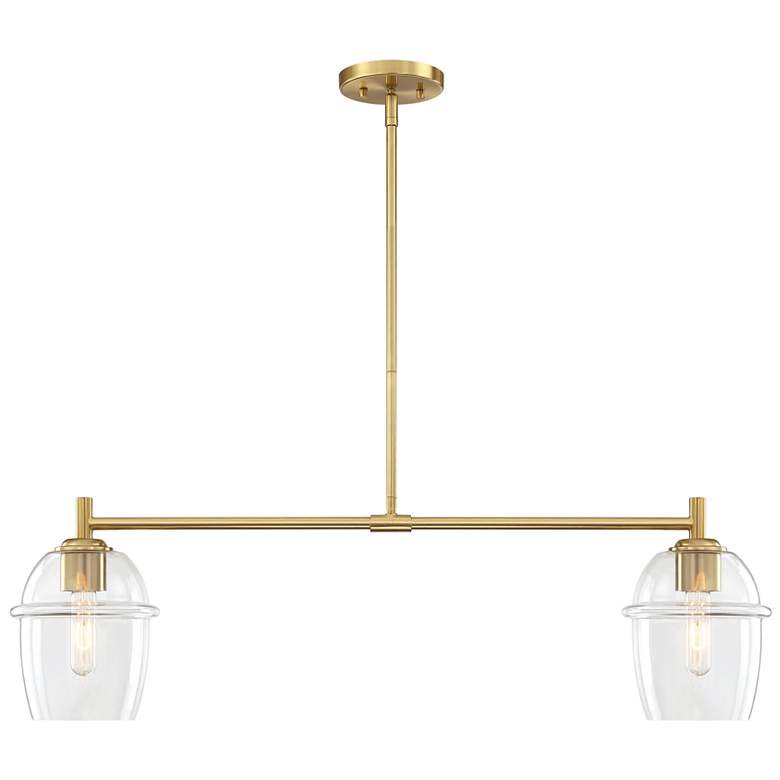 Image 1 Summer Jazz 60 Watt 2-Light Brushed Gold Transitional Island Light