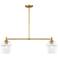 Summer Jazz 60 Watt 2-Light Brushed Gold Transitional Island Light