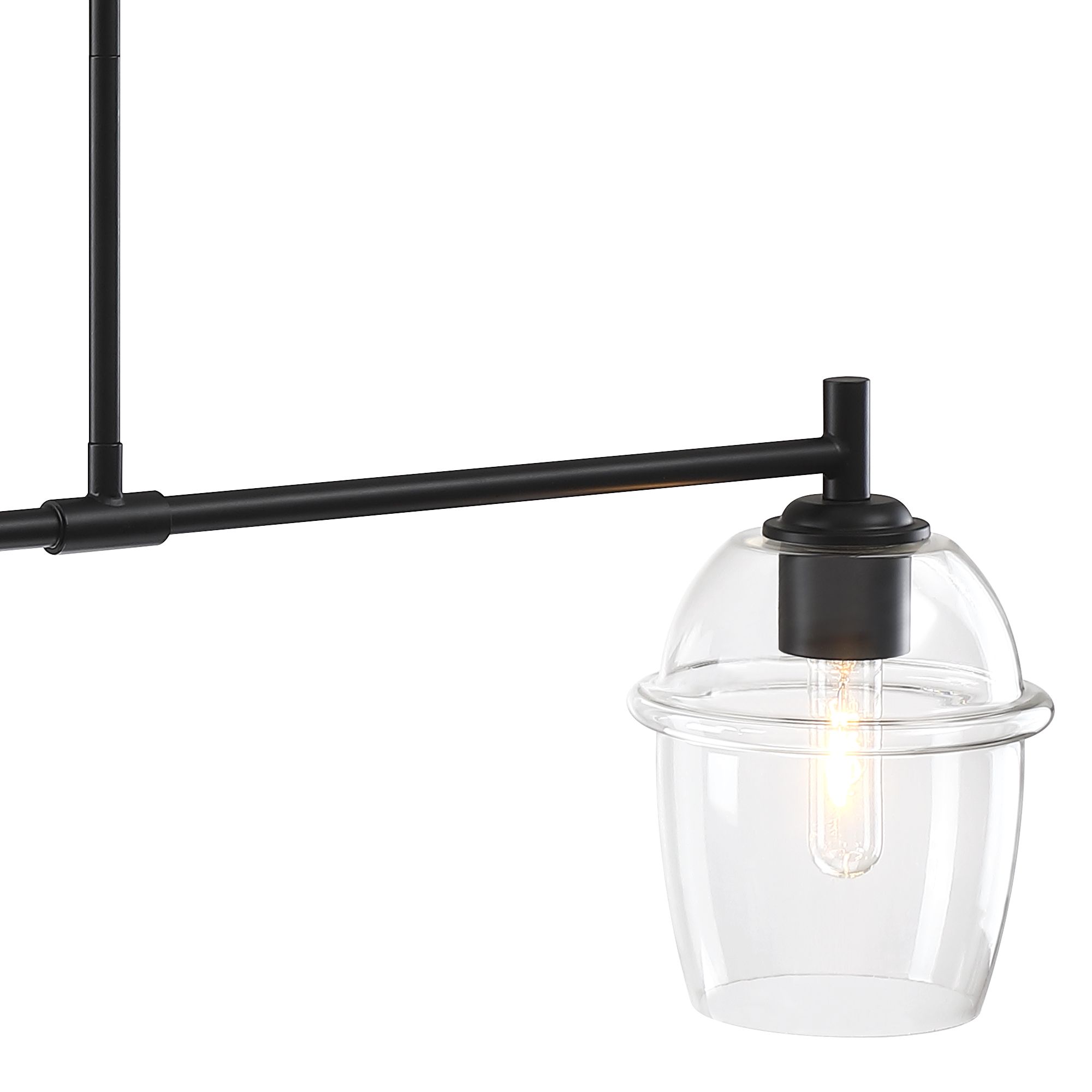 Image 6 Summer Jazz 60 Watt 2-Light Matte Black Transitional Island Light more views