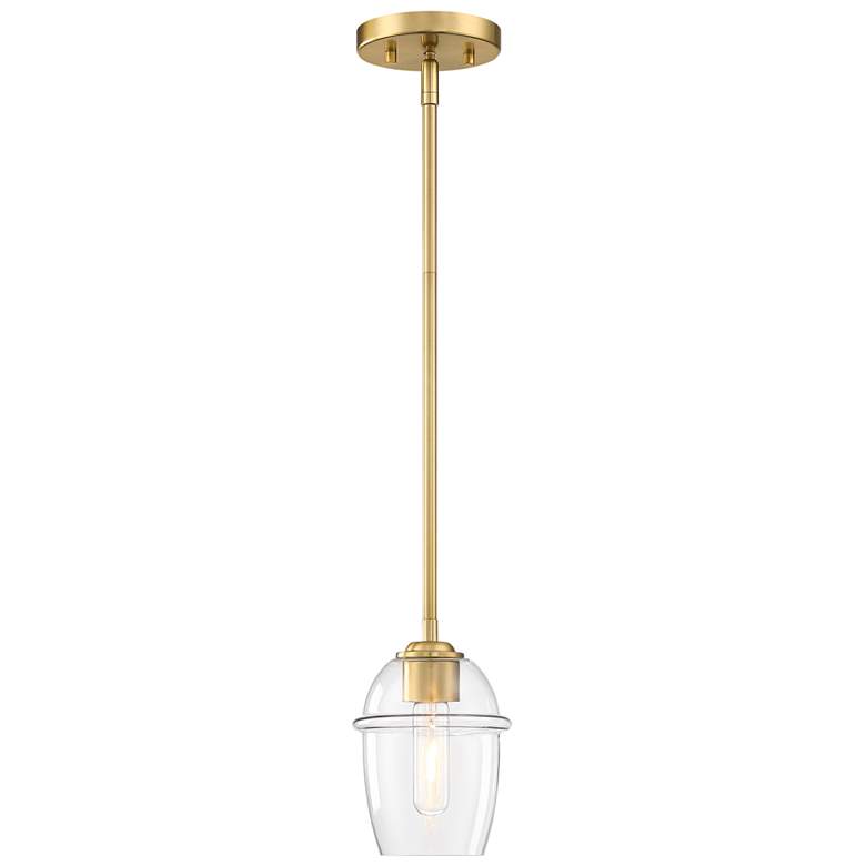 Image 1 Summer Jazz 60W 1-Light Brushed Gold Transitional Pendant Light
