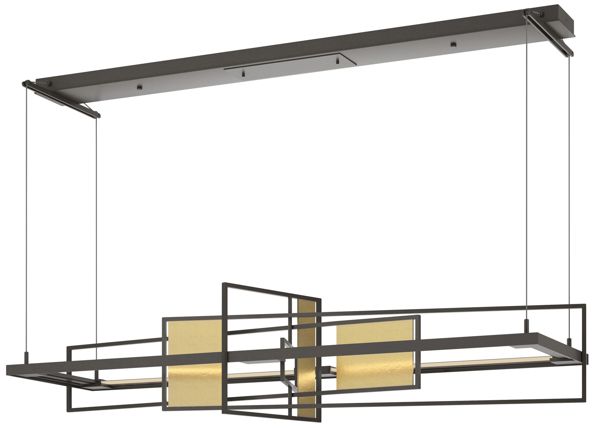 Summer LED Pendant - Dark Smoke - Modern Brass - Made to Order