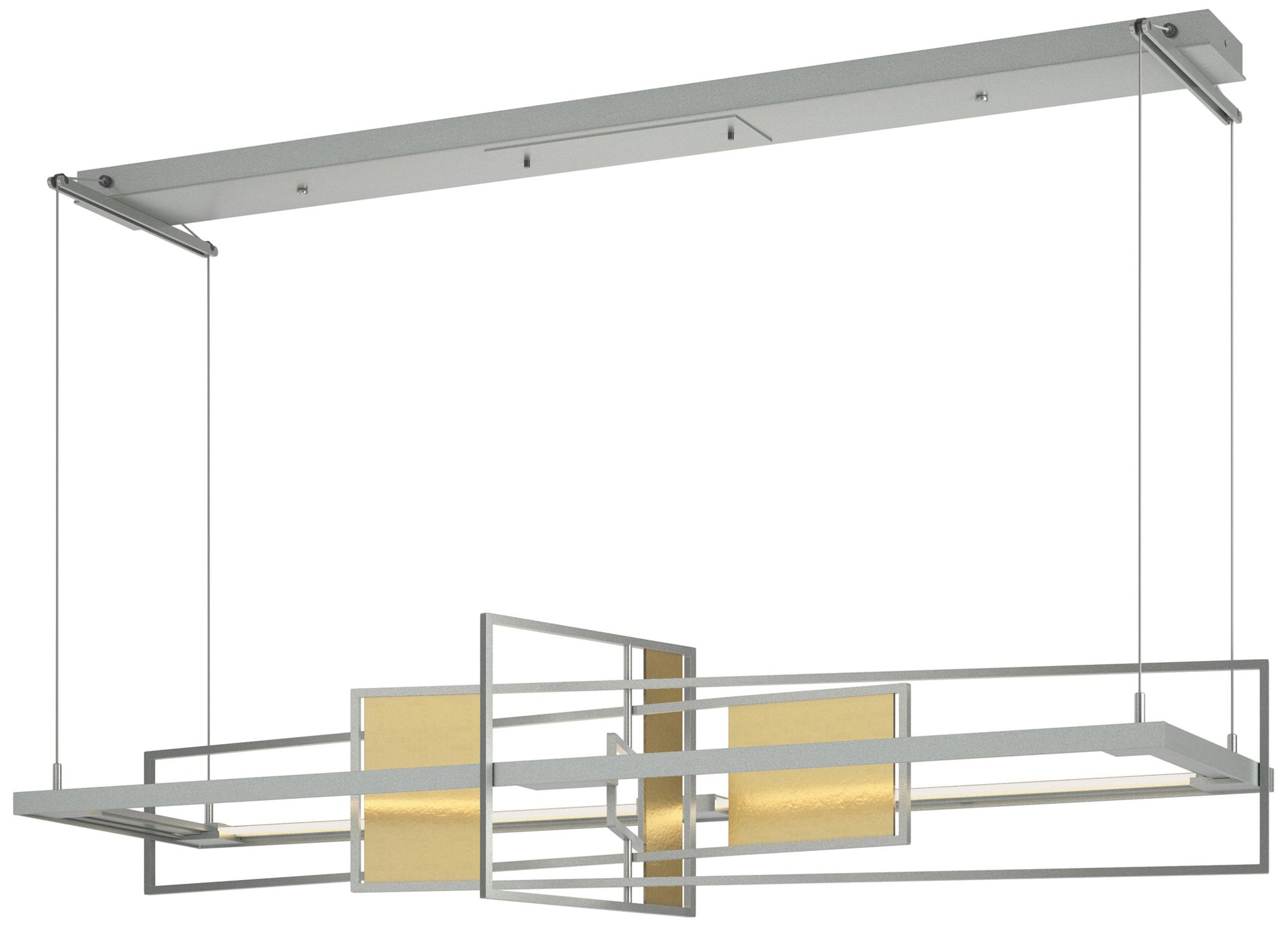 Summer LED Pendant - Platinum - Modern Brass - Made to Order