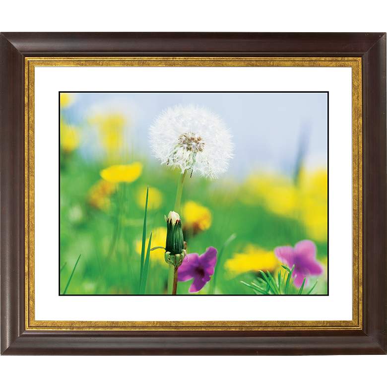Image 1 Summer Meadow Gold Bronze Frame Giclee 20 inch Wide Wall Art