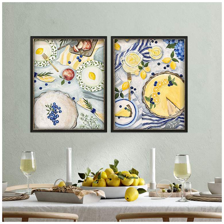 Image 4 Summer Picnic 20"W x 26"H Transitional Framed Art Set of 2 more views