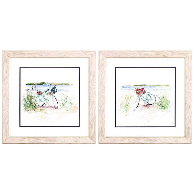 Image 1 Summer Ride 19"W x 19"H Framed Art Set of 2