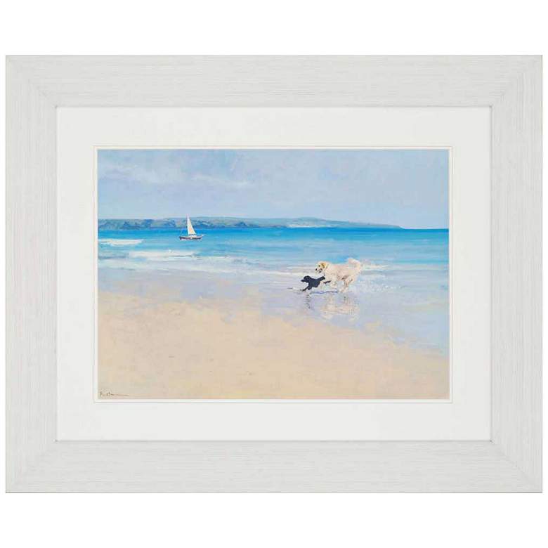 Image 1 Summer Sands 41" Wide Waterside Blue Framed Wall Art