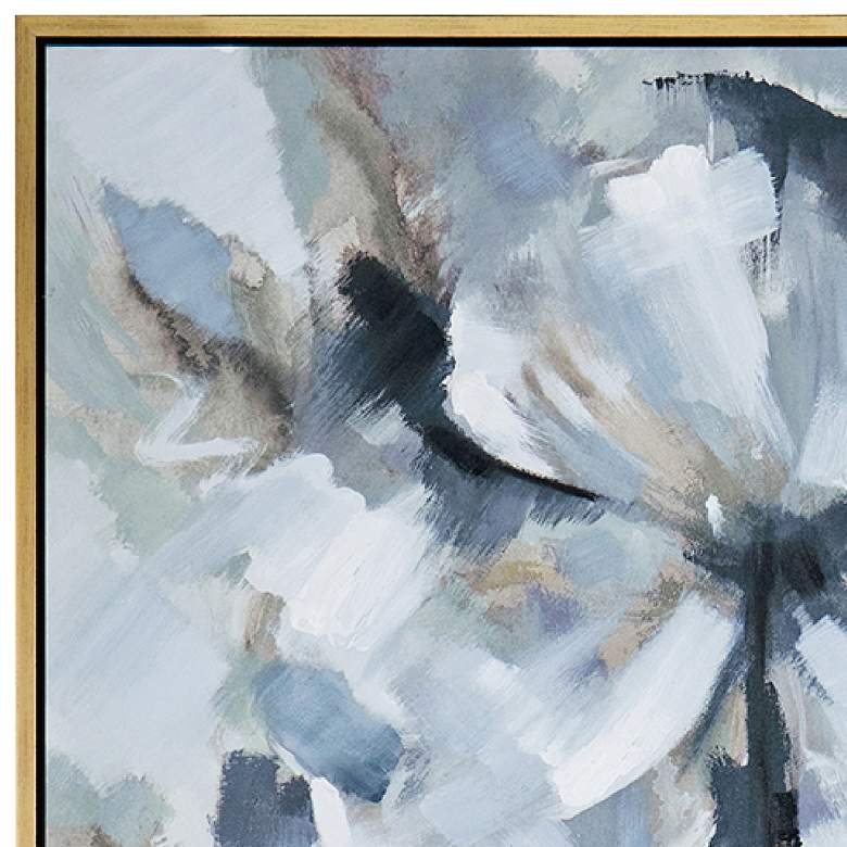 Image 2 Summer Solstice 39.5" x 39.5" Grey & Blue Oil Painting on Fra more views