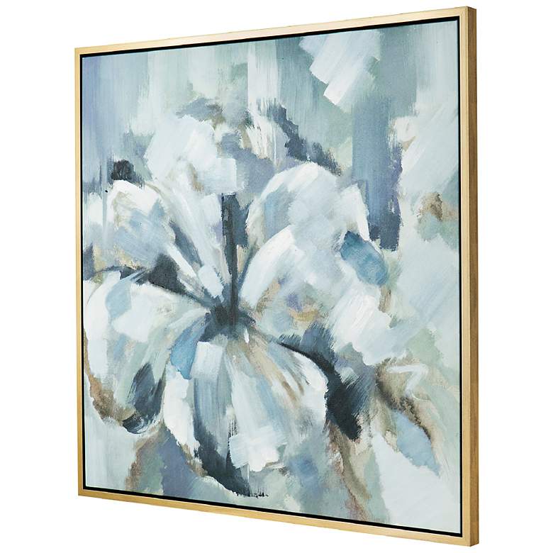 Image 6 Summer Solstice 39.5" x 39.5" Grey & Blue Oil Painting on Fra more views