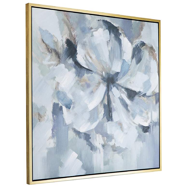 Image 7 Summer Solstice 39.5" x 39.5" Grey & Blue Oil Painting on Fra more views
