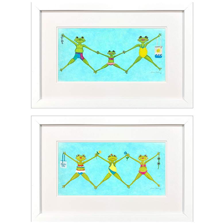 Image 1 Summer Splash I 29"W x 19"H Framed Art Set of 2