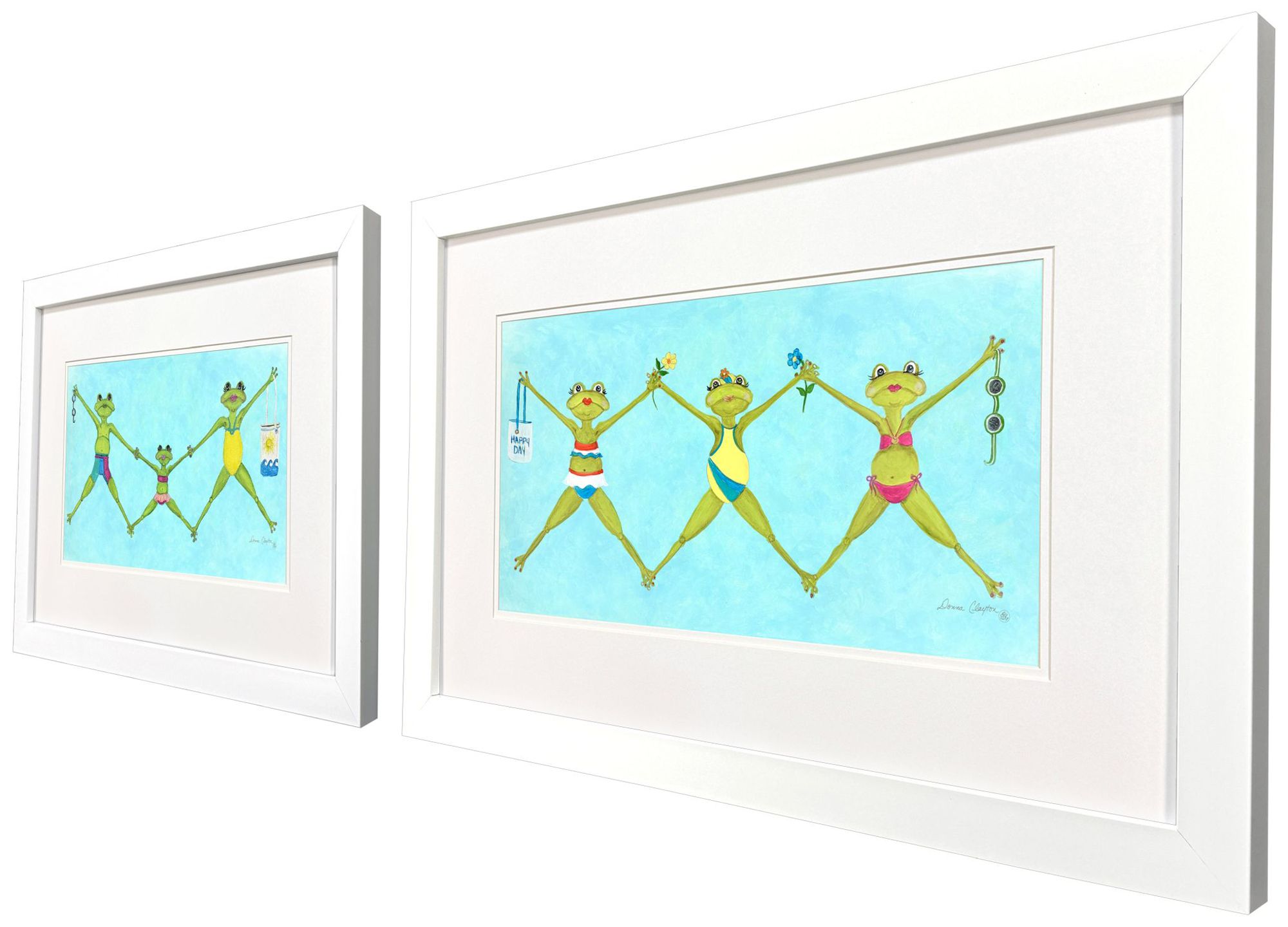 Image 2 Summer Splash I 29"W x 19"H Framed Art Set of 2 more views