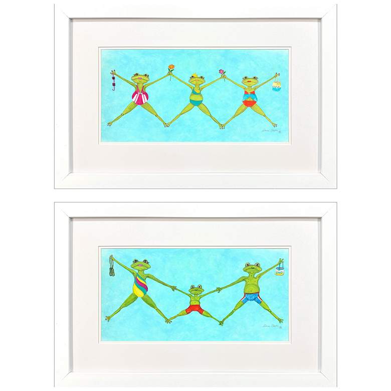 Image 1 Summer Splash II 29"W x 19"H Framed Art Set of 2