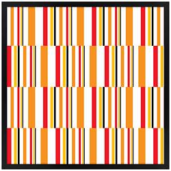 Summer Stripes 31&quot; Square Black Giclee Wall Art