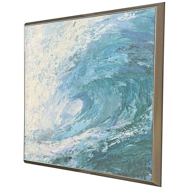 Image 2 Summer Wave 39"W x 39"H Coastal Framed Art more views