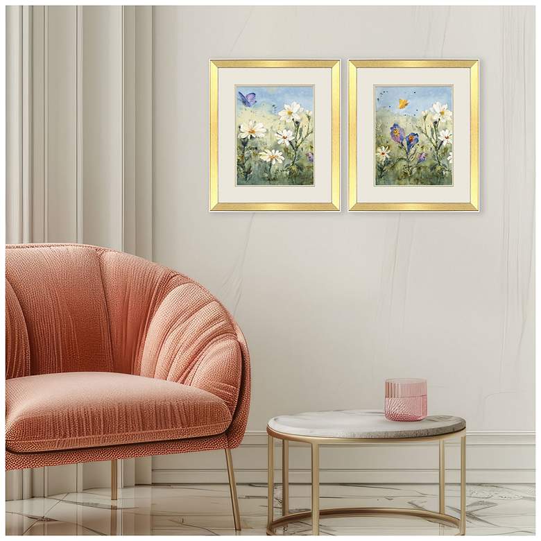 Image 4 Summer Wildflowers II 18"W x 21"H Framed Art Set of 2 more views