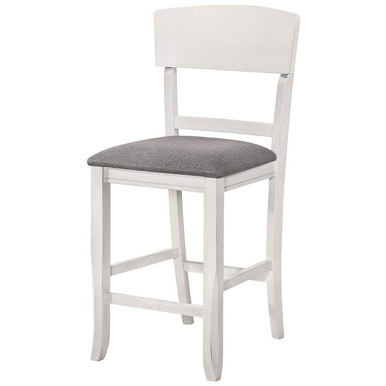 Image 3 Summerland 25 3/4 inch White Wood Counter Stools Set of 2 more views