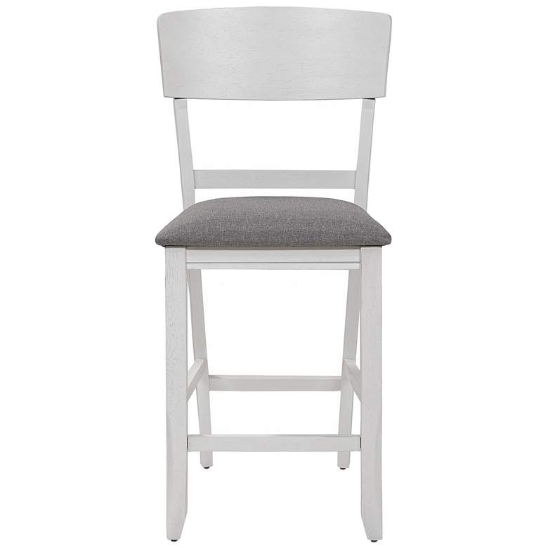 Image 4 Summerland 25 3/4 inch White Wood Counter Stools Set of 2 more views