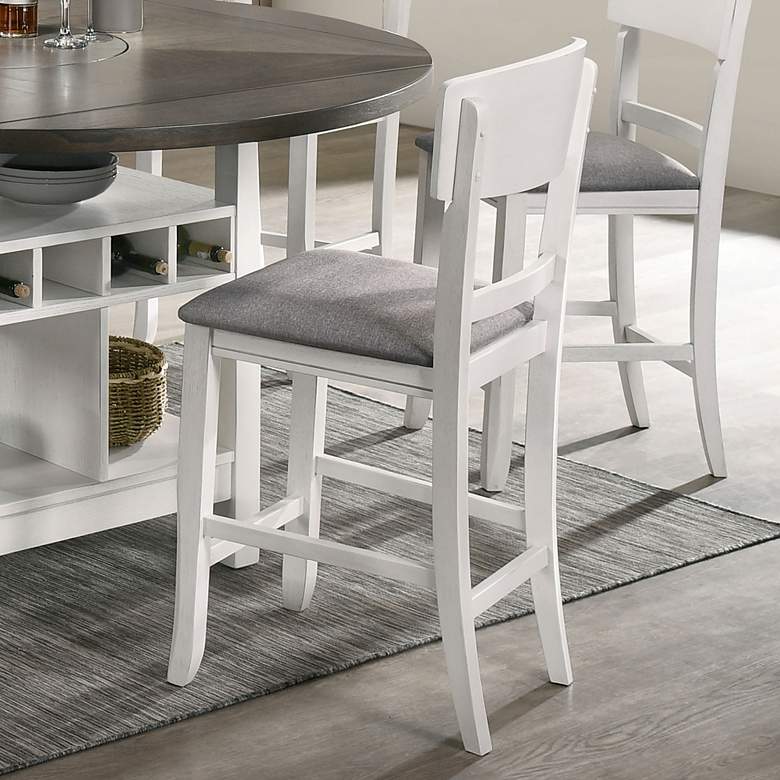 Image 7 Summerland 25 3/4" White Wood Counter Stools Set of 2 more views