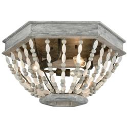 Summerton 18&quot; Wide 3-Light Flush Mount - Washed Gray