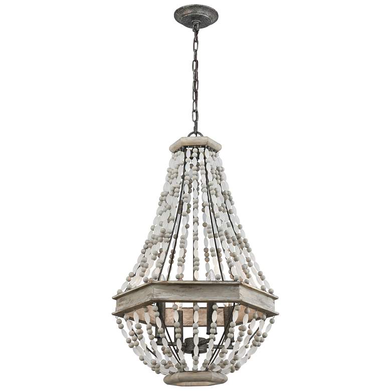 Image 1 Summerton 18 inch Wide 4-Light Chandelier - Washed Gray