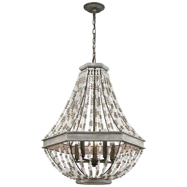 Image 1 Summerton 24" Wide 5-Light Chandelier - Washed Gray