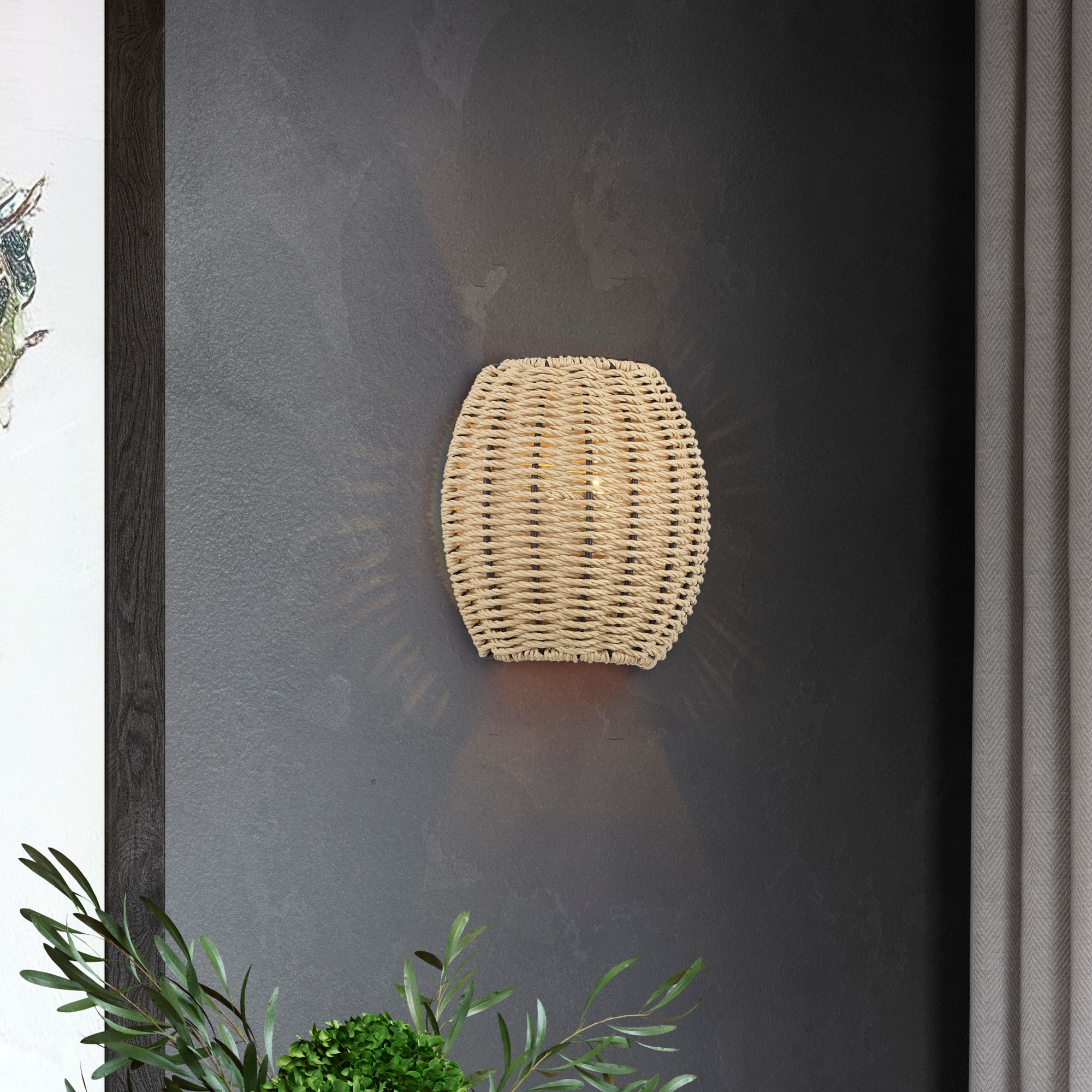 Summervine 1 Light Antique Gold Leaf ADA Sconce