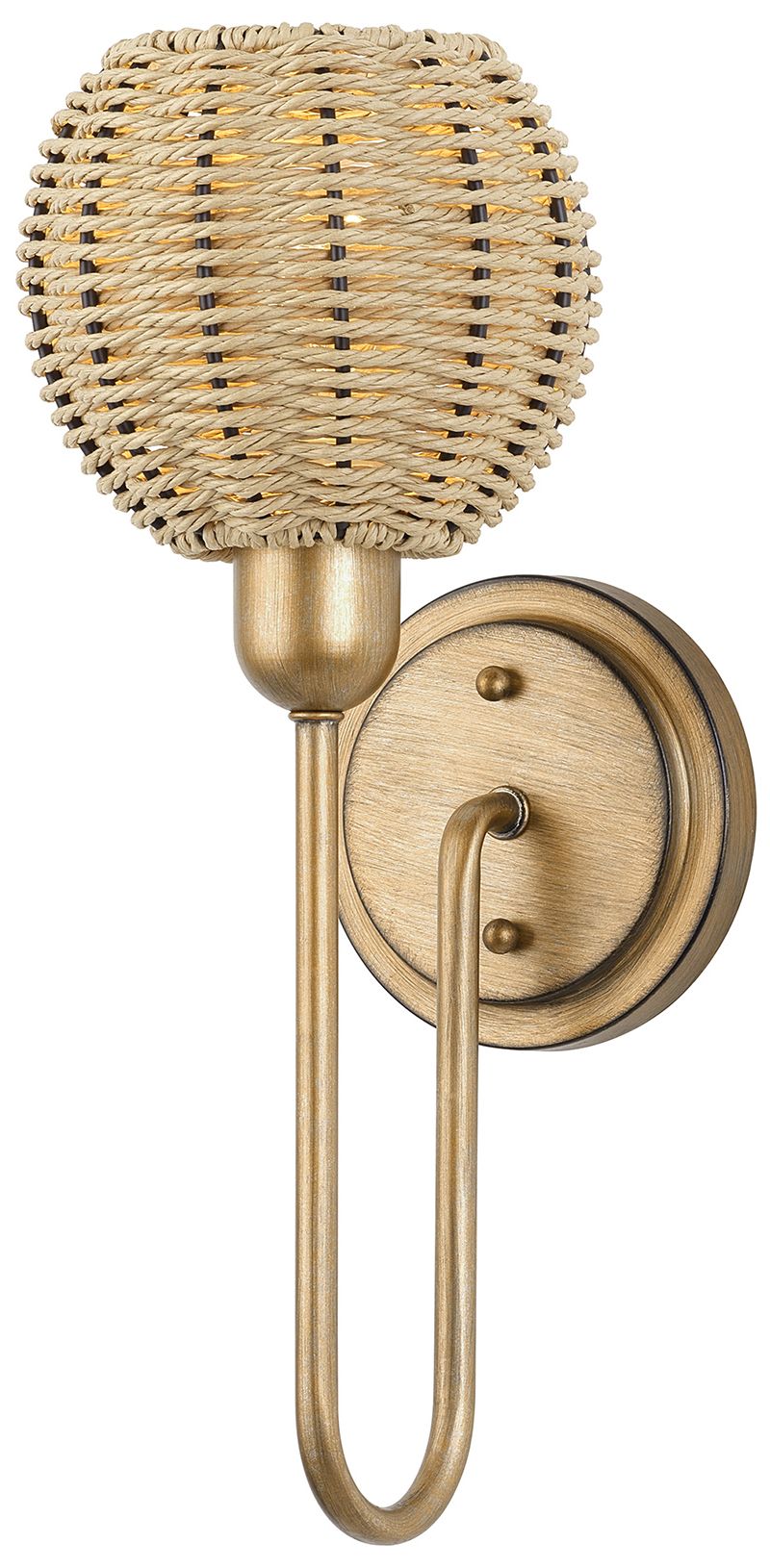 Image 2 Summervine 1 Light Antique Gold Leaf Sconce