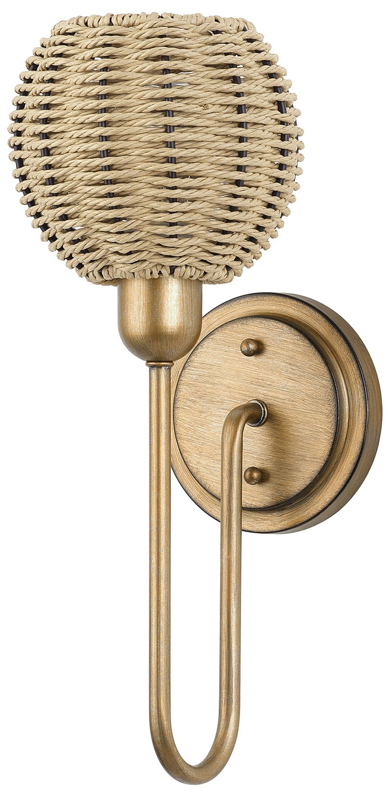 Summervine 1 Light Antique Gold Leaf Sconce