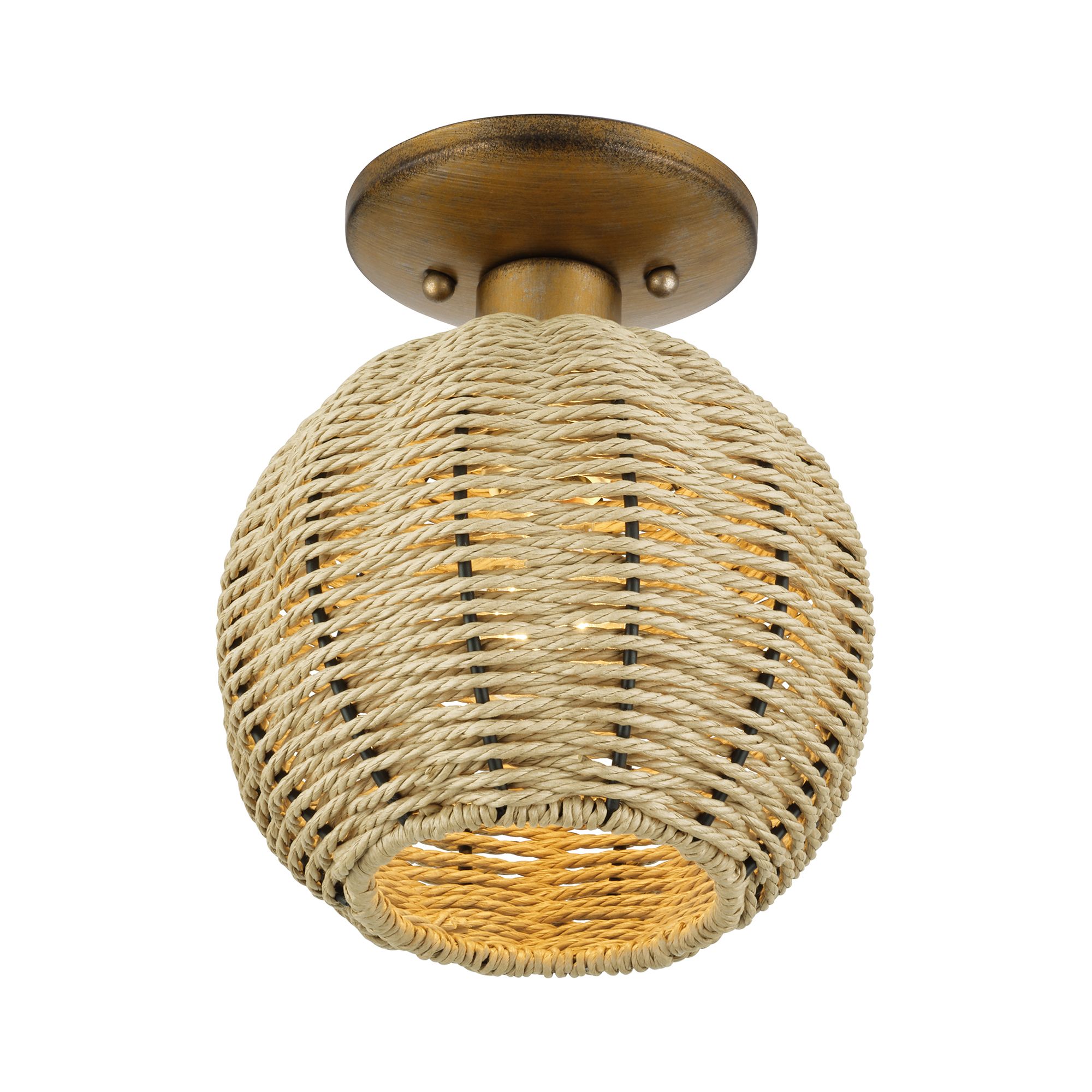 Image 5 Summervine 1 Light Antique Gold Leaf Small Semi-Flush more views