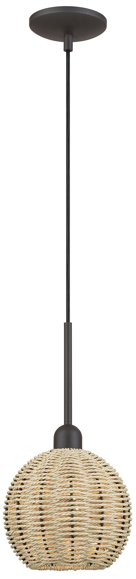 Summervine 1 Light Bronze Mini Globe Pendant