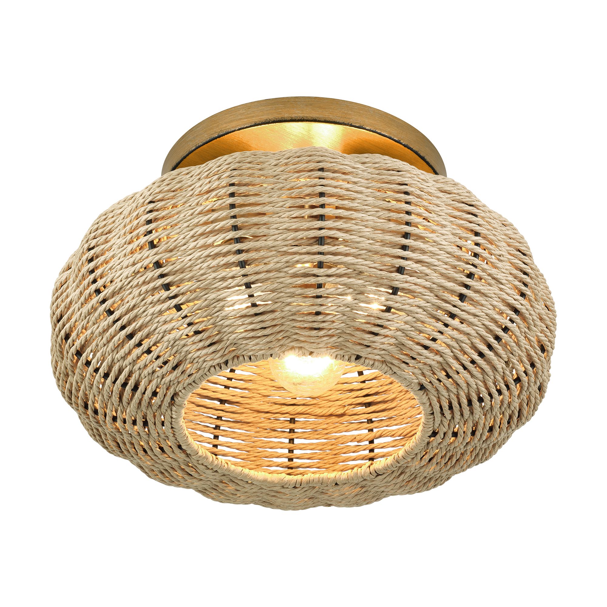 Image 6 Summervine 3 Light Antique Gold Leaf Large Semi-Flush more views