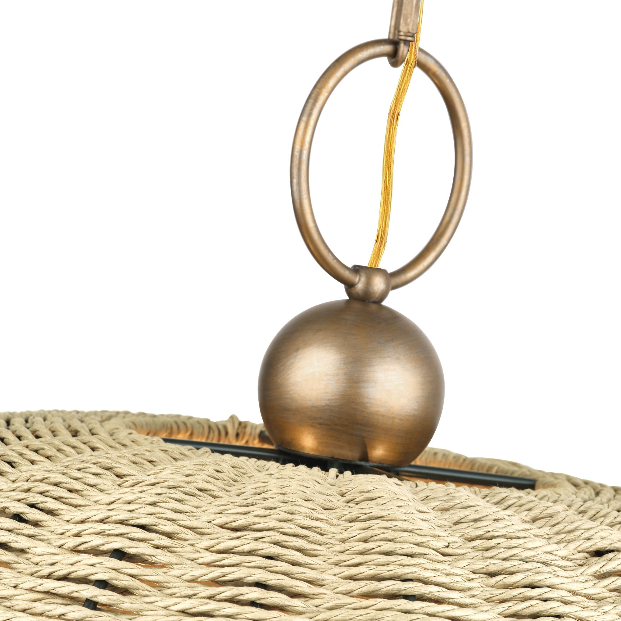 Image 7 Summervine 3 Light Antique Gold Leaf Pendant Chandelier more views