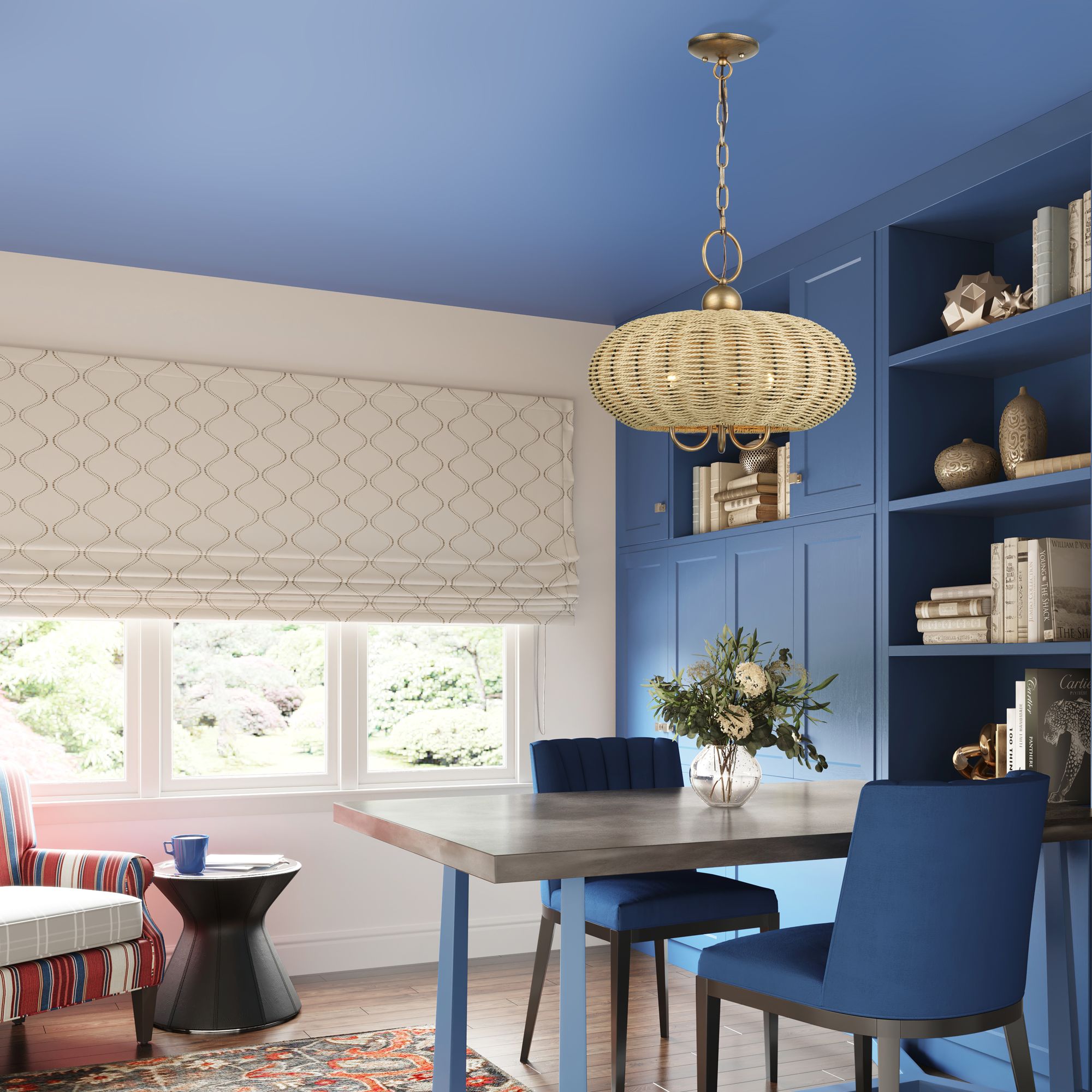 Summervine 3 Light Antique Gold Leaf Pendant Chandelier