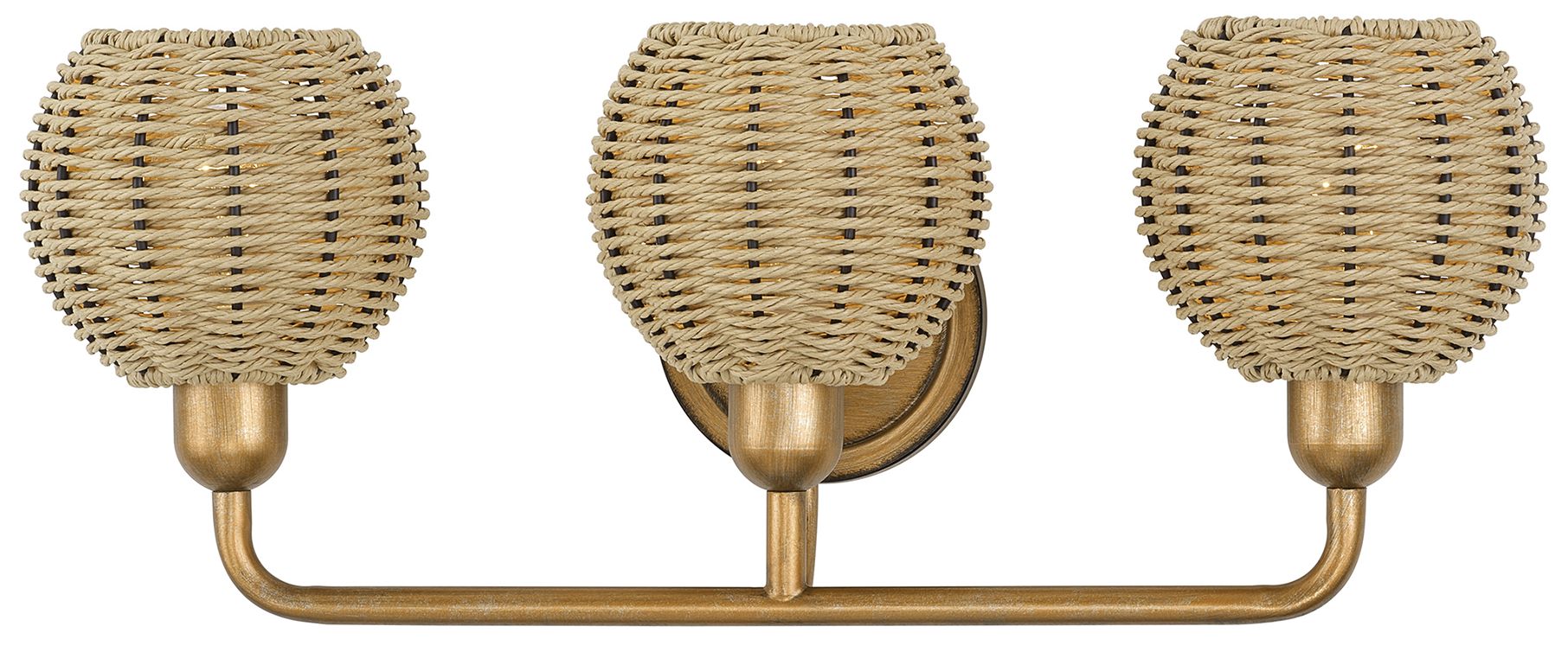 Summervine 3 Light Antique Gold Leaf Vanity Sconce