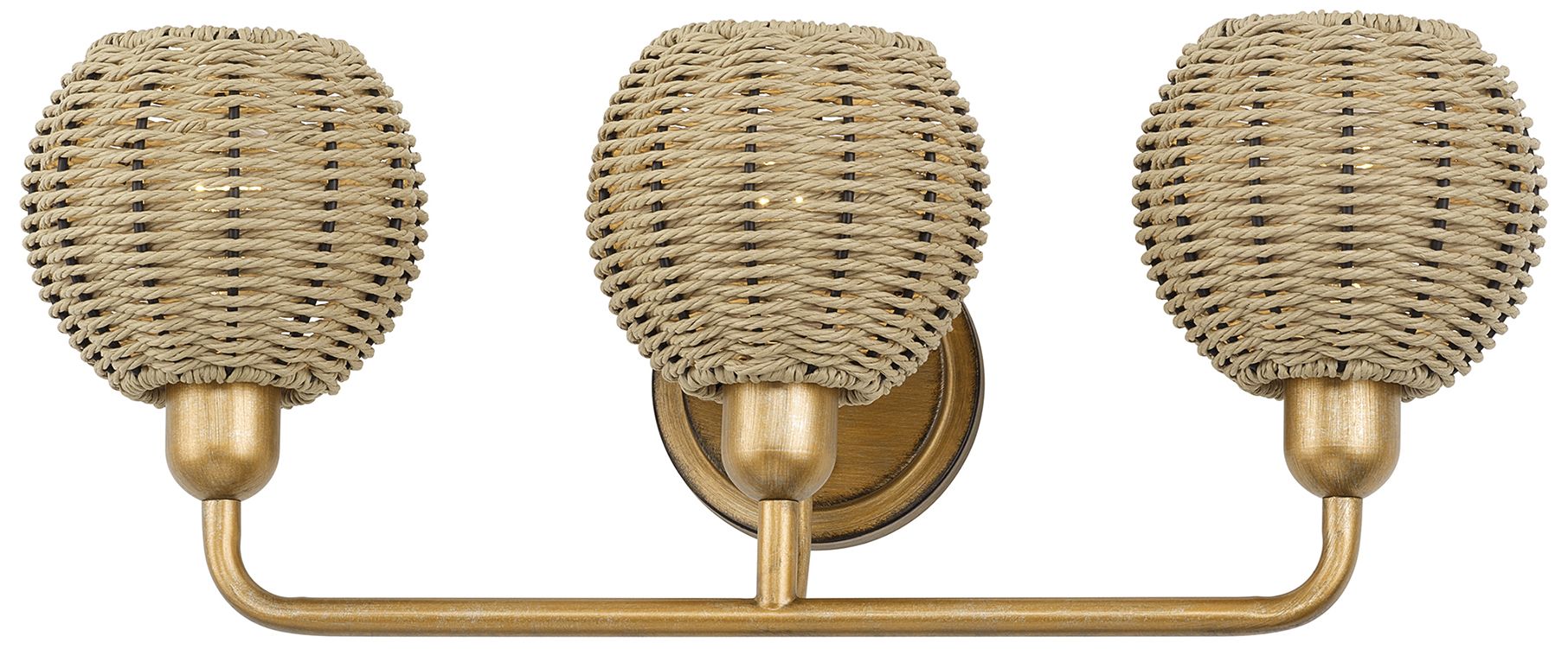 Image 4 Summervine 3 Light Antique Gold Leaf Vanity Sconce more views