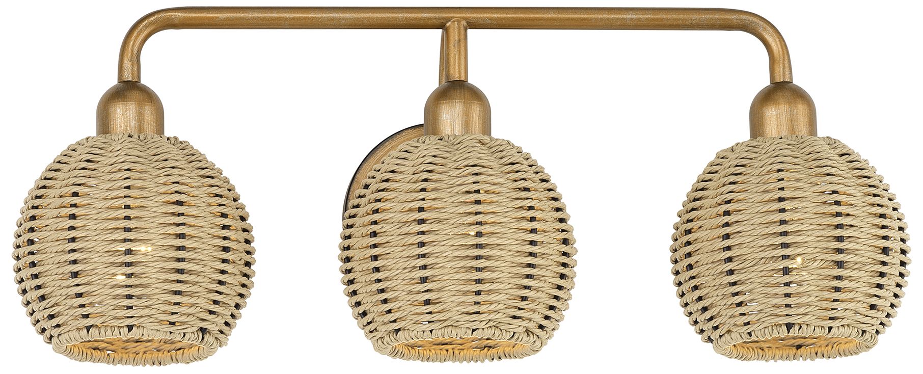 Image 5 Summervine 3 Light Antique Gold Leaf Vanity Sconce more views