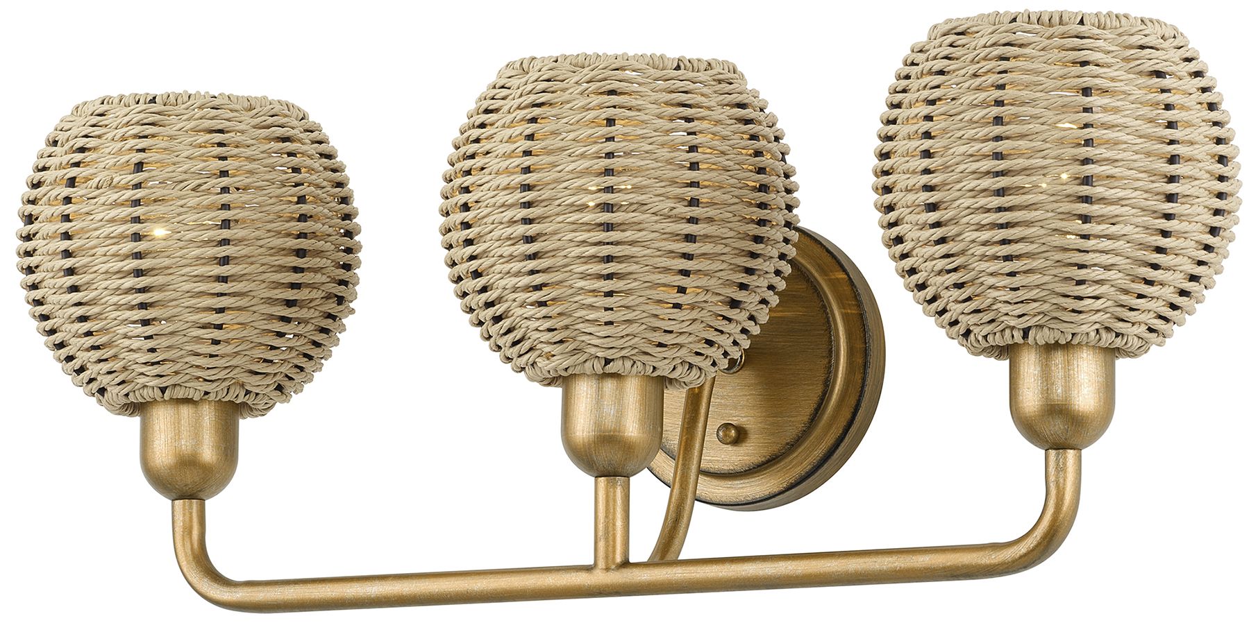 Image 6 Summervine 3 Light Antique Gold Leaf Vanity Sconce more views