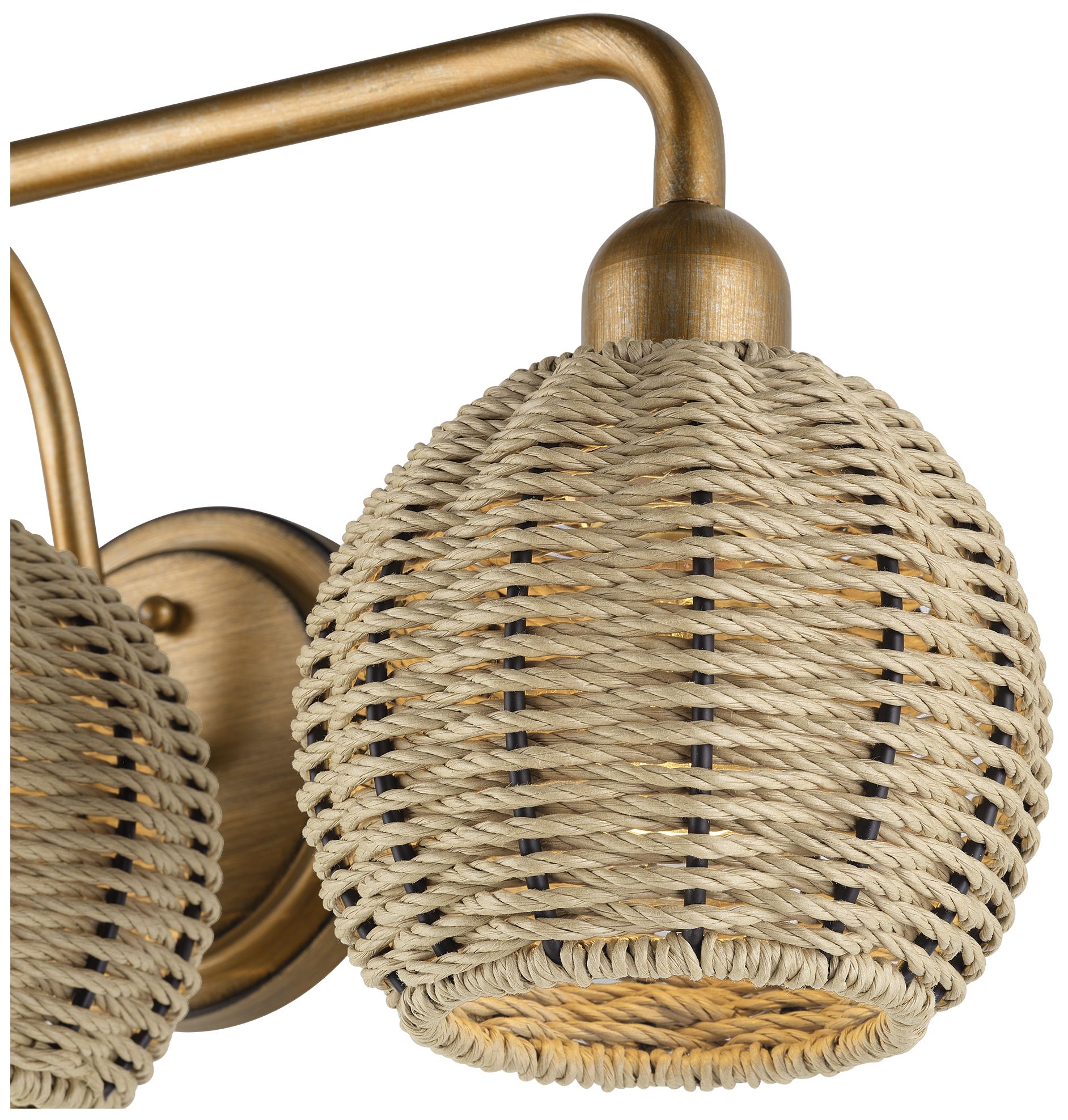 Summervine 3 Light Antique Gold Leaf Vanity Sconce