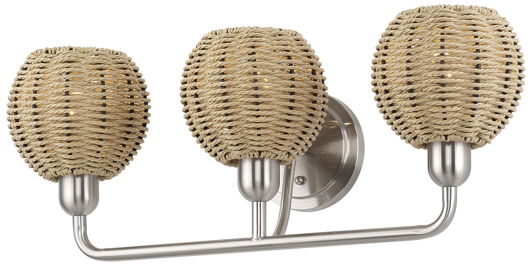 Image 5 Summervine 3 Light Brushed Nickel Vanity Sconce more views