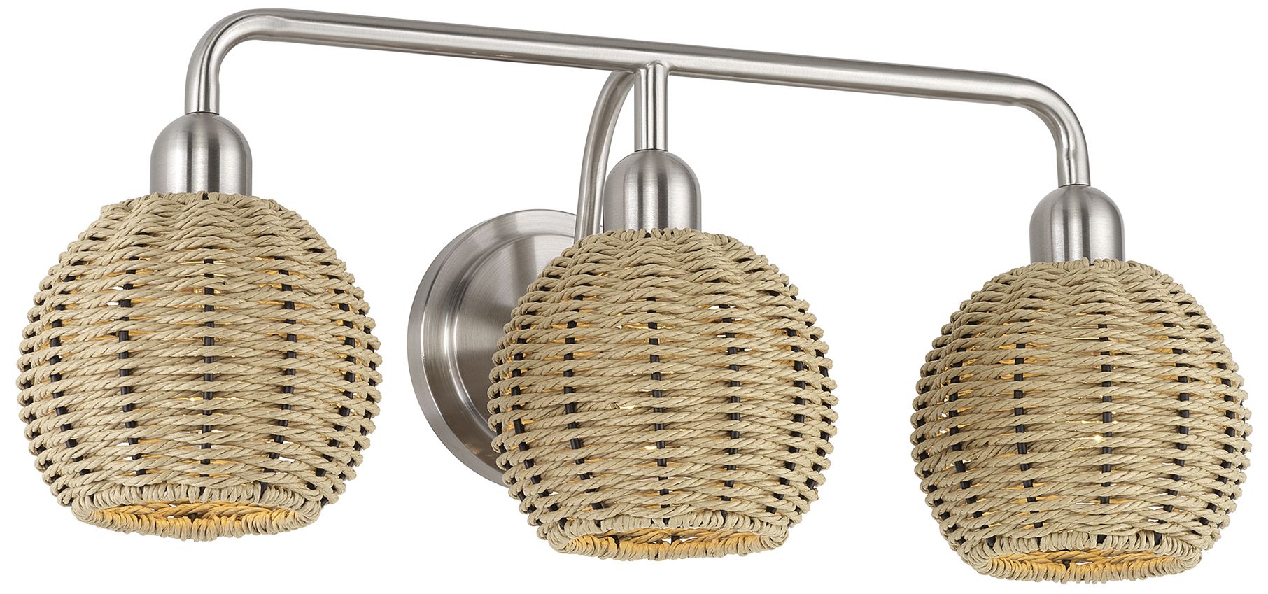 Image 6 Summervine 3 Light Brushed Nickel Vanity Sconce more views