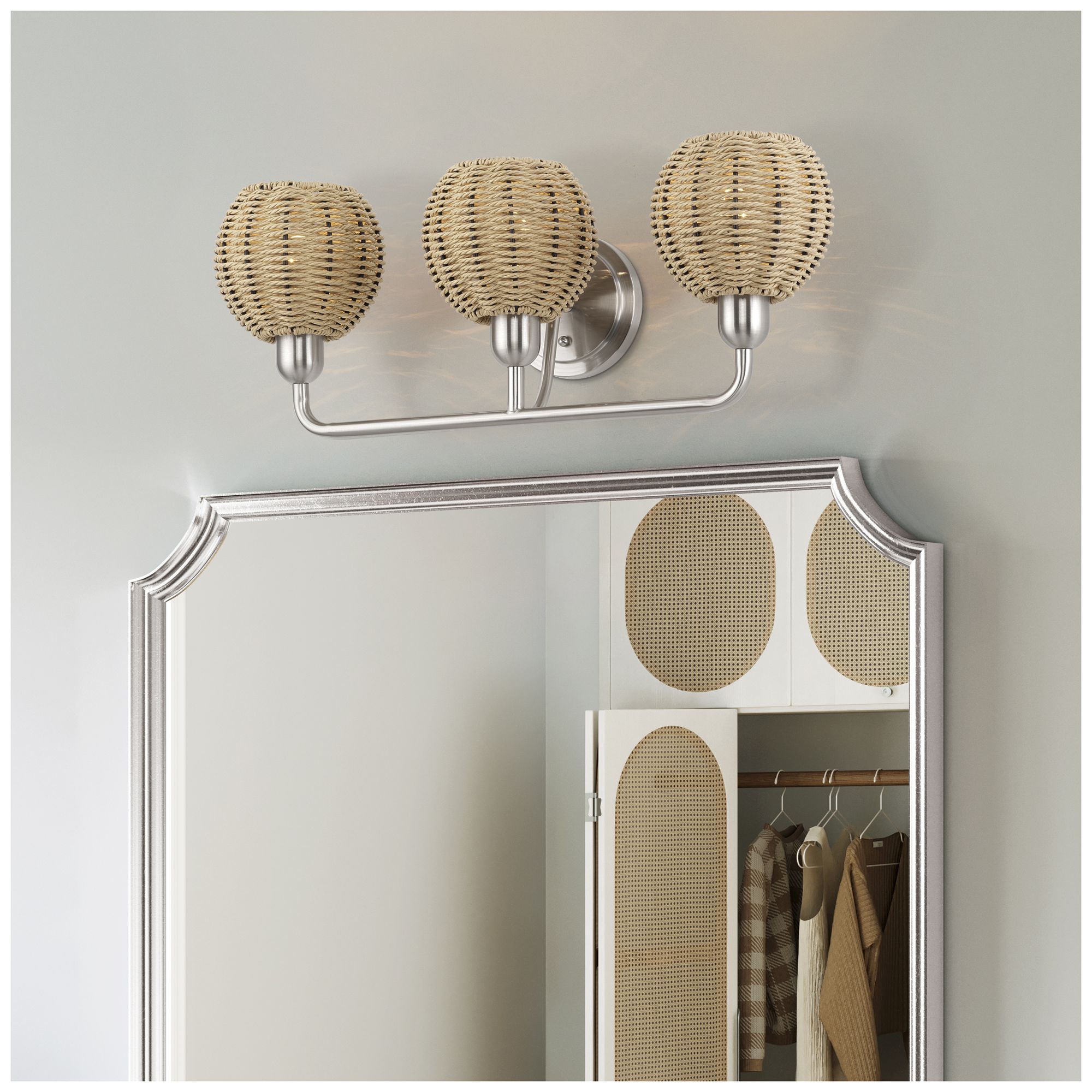 Summervine 3 Light Brushed Nickel Vanity Sconce