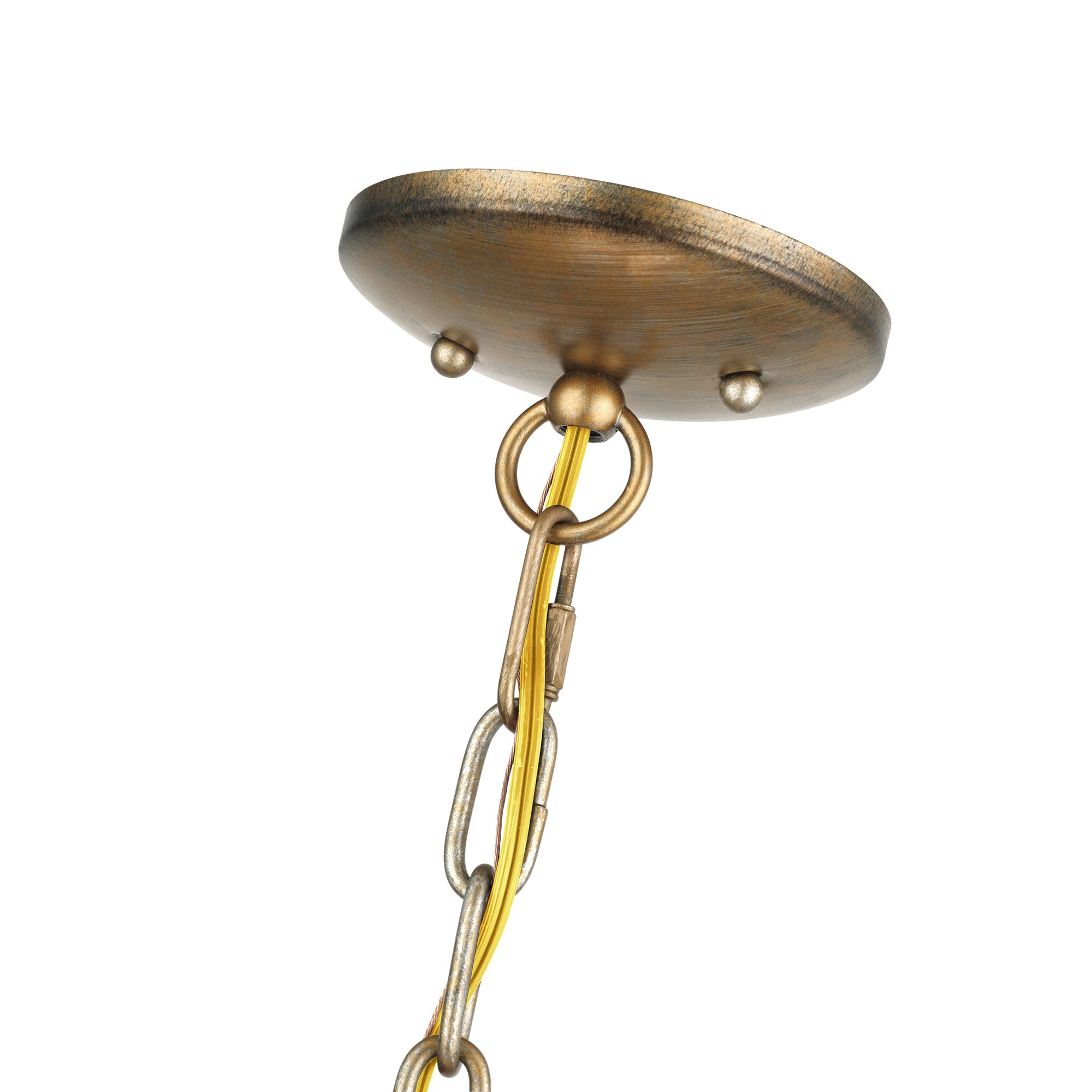 Summervine 5 Light Antique Gold Leaf Pendant Chandelier