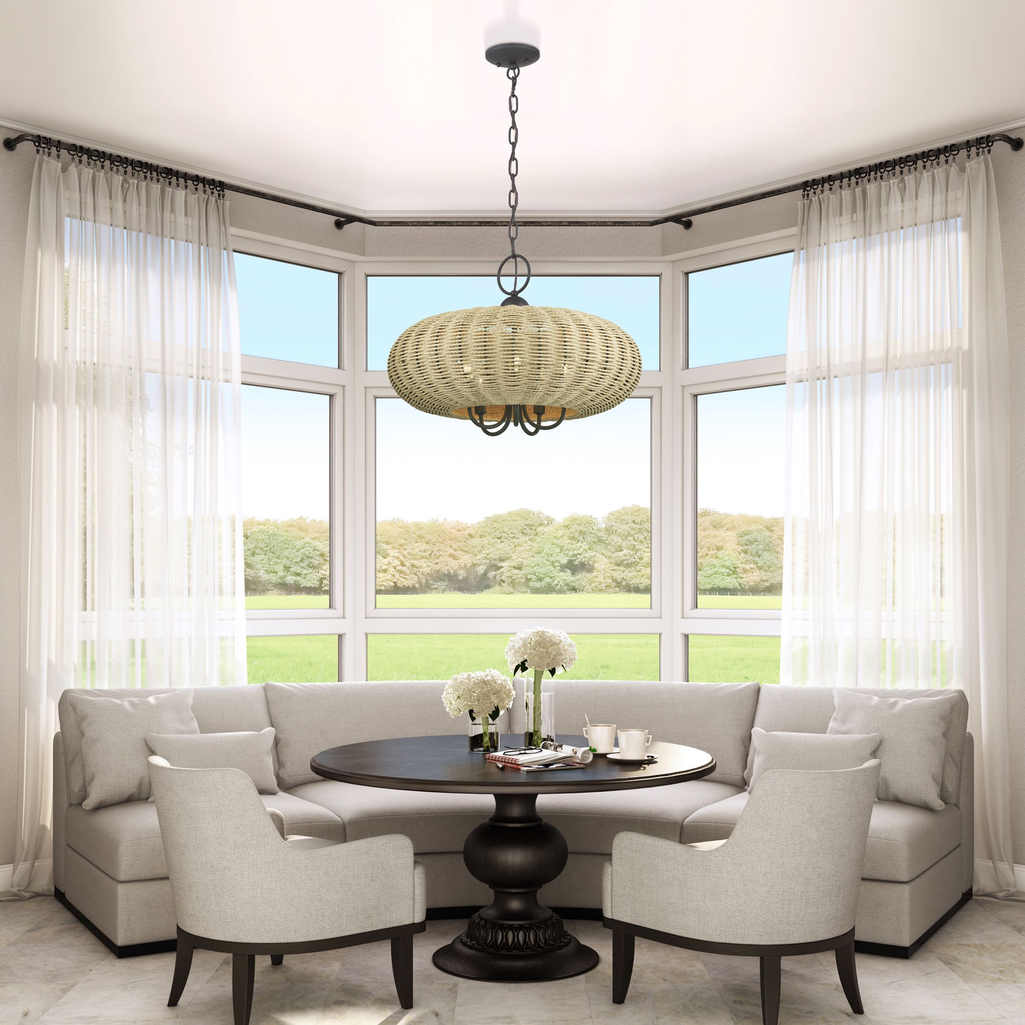 Summervine 5 Light Bronze Pendant Chandelier